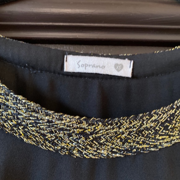 Soprano Black Gold High Low Top Size X-Small! - Picture 3 of 3